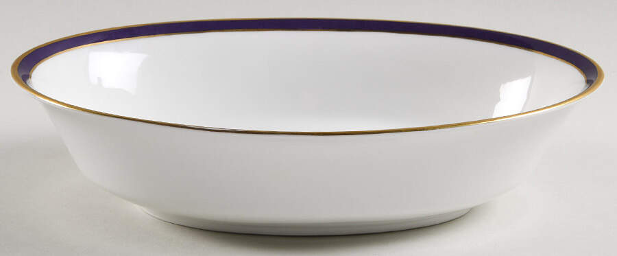 Annapolis Blue 10" Oval Vegetable Bowl by Oxford (Div of Lenox)-1