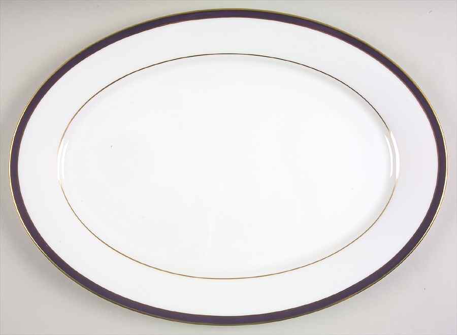 Annapolis Blue 16" Oval Serving Platter by Oxford (Div of Lenox)-1