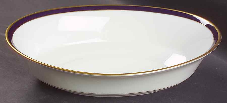 Annapolis Blue 10" Oval Vegetable Bowl by Oxford (Div of Lenox)-1
