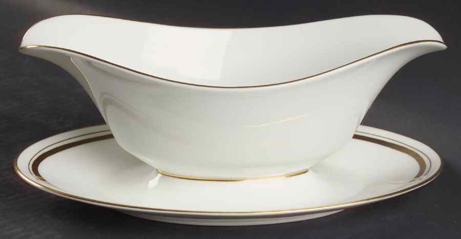 Andover Gravy Boat with Attached Underplate by Oxford (Div of Lenox)-1