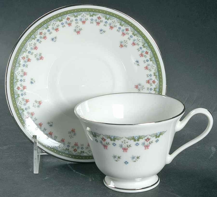 Ashley Footed Cup & Saucer Set by Oxford (Div of Lenox)-1