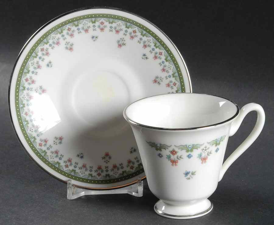 Ashley Footed Demitasse Cup & Saucer Set by Oxford (Div of Lenox)-1