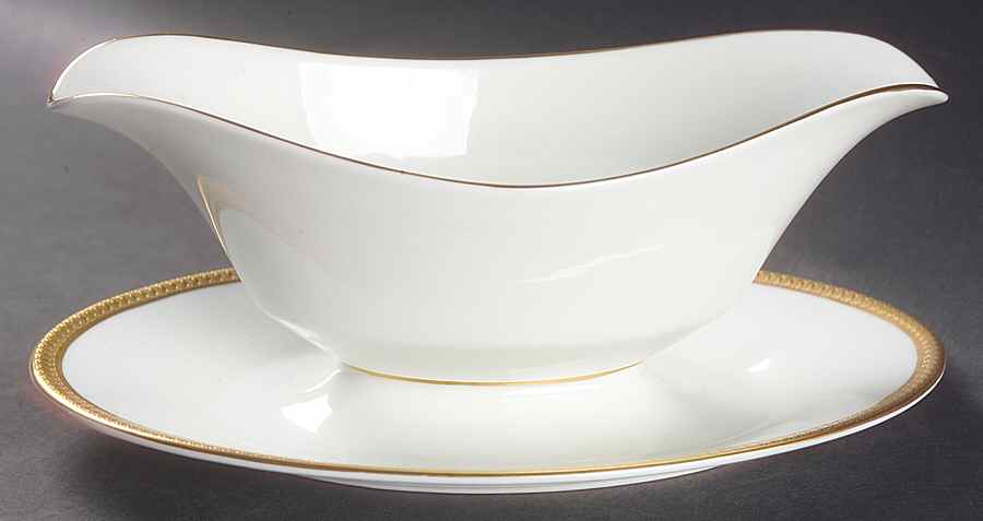 Bennington Gravy Boat with Attached Underplate by Oxford (Div of Lenox)-1