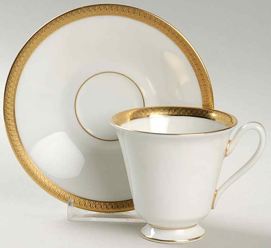 Bennington Footed Demitasse Cup & Saucer Set by Oxford (Div of Lenox)-1