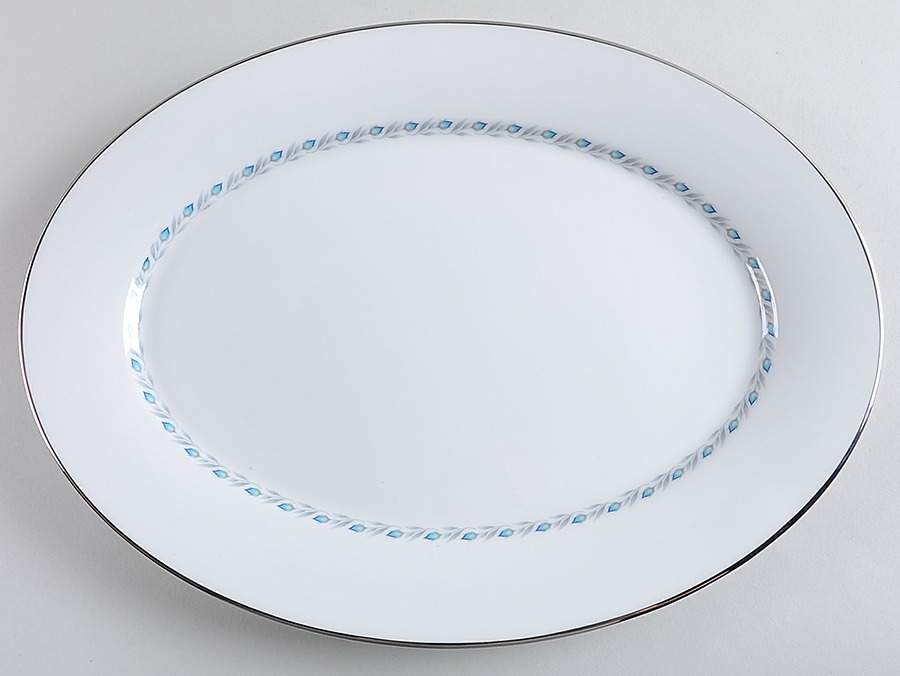 Bluefield 13" Oval Serving Platter by Oxford (Div of Lenox)-1