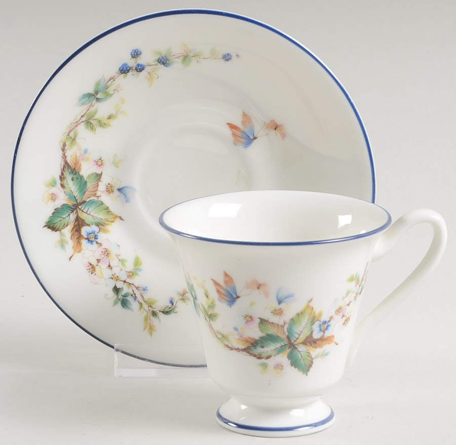 Brandywine Footed Demitasse Cup & Saucer Set by Oxford (Div of Lenox)-1