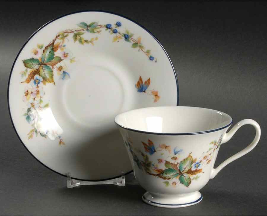 Brandywine Footed Cup & Saucer Set by Oxford (Div of Lenox)-1