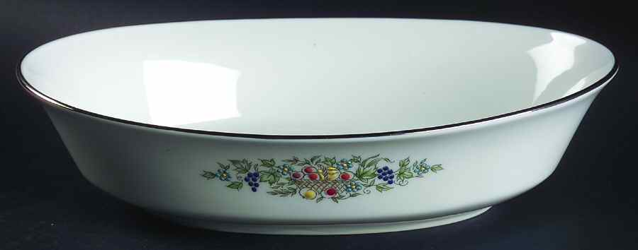 Carlyle 10" Oval Vegetable Bowl by Oxford (Div of Lenox)-1