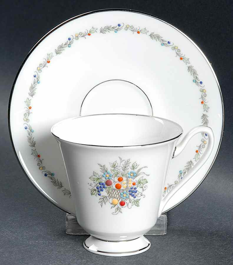 Carlyle Footed Demitasse Cup & Saucer Set by Oxford (Div of Lenox)-1