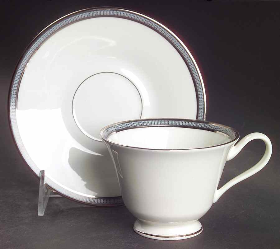 Dawn Footed Cup & Saucer Set by Oxford (Div of Lenox)-1