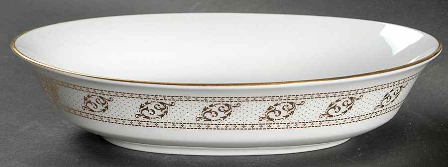 Ellsworth 8" Oval Vegetable Bowl by Oxford (Div of Lenox)-1