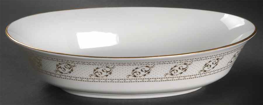 Ellsworth 10" Oval Vegetable Bowl by Oxford (Div of Lenox)-1