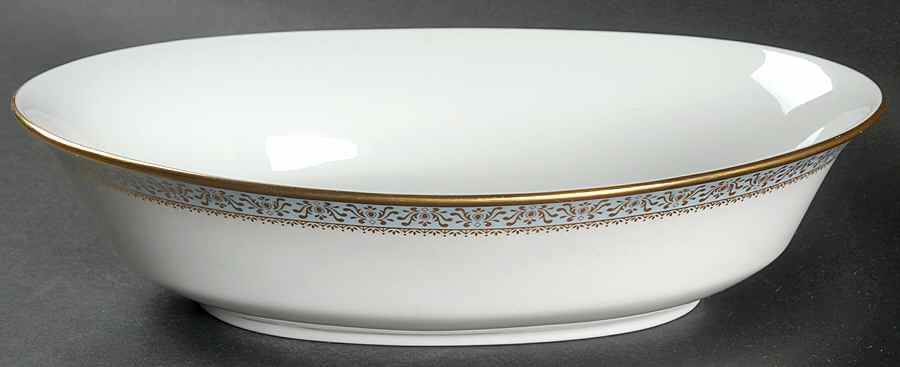 Eloquence 10" Oval Vegetable Bowl by Oxford (Div of Lenox)-1