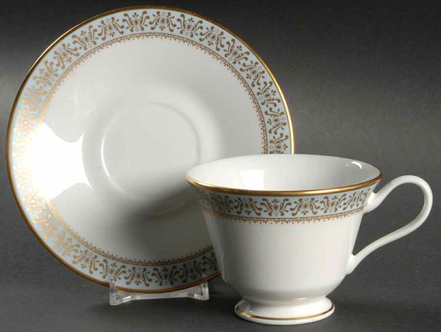 Eloquence Footed Cup & Saucer Set by Oxford (Div of Lenox)-1