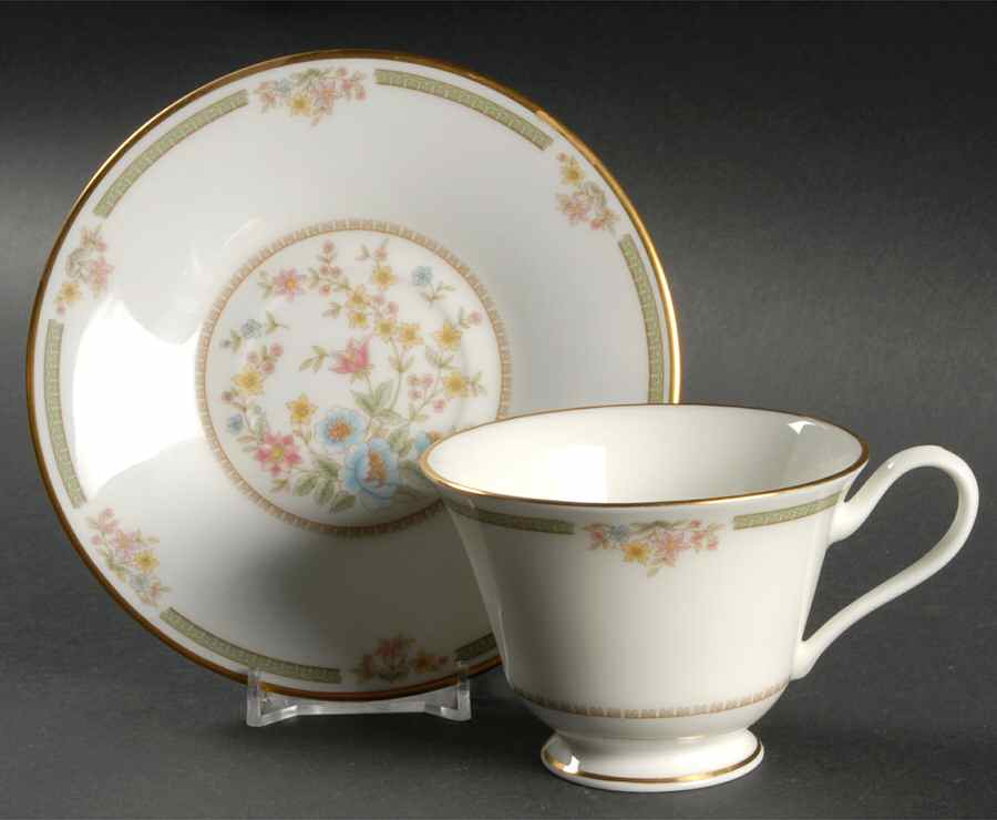 Enchanted Hour Footed Cup & Saucer Set by Oxford (Div of Lenox)-1