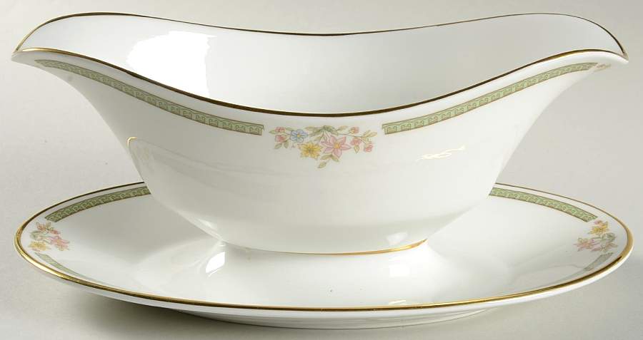 Enchanted Hour Gravy Boat with Attached Underplate by Oxford (Div of Lenox)-1