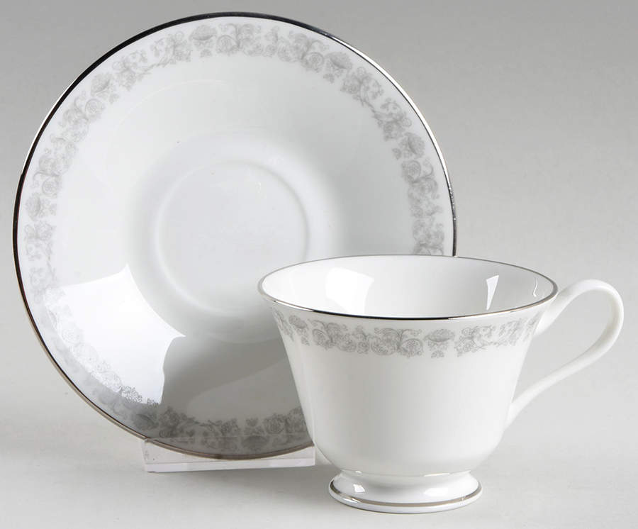 Eventide Footed Cup & Saucer Set by Oxford (Div of Lenox)-1
