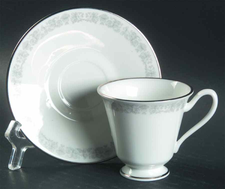 Eventide Footed Demitasse Cup & Saucer Set by Oxford (Div of Lenox)-1