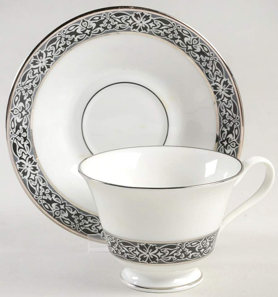 Evening Mood Footed Cup & Saucer Set by Oxford (Div of Lenox)-1