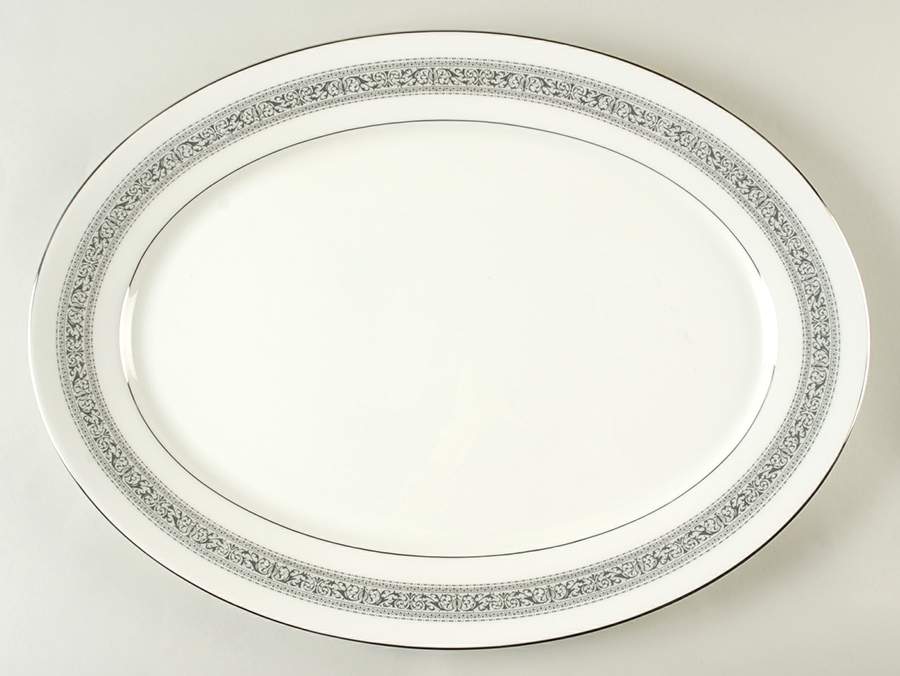 Filigree 17" Oval Serving Platter by Oxford (Div of Lenox)-1