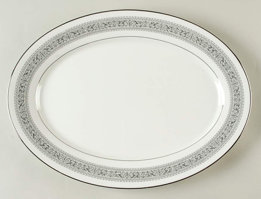 Filigree 13" Oval Serving Platter by Oxford (Div of Lenox)-1