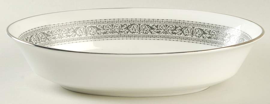 Filigree 8" Oval Vegetable Bowl by Oxford (Div of Lenox)-1