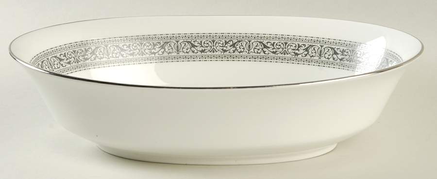 Filigree 10" Oval Vegetable Bowl by Oxford (Div of Lenox)-1