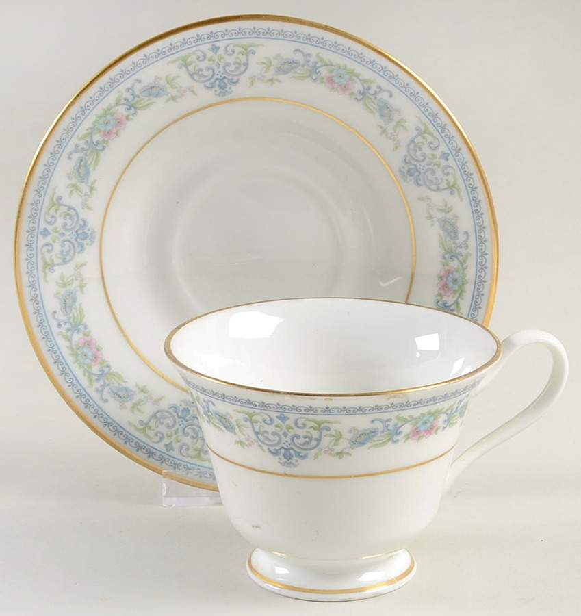 Fontaine Footed Cup & Saucer Set by Oxford (Div of Lenox)-1
