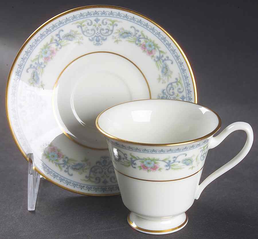 Fontaine Footed Demitasse Cup & Saucer Set by Oxford (Div of Lenox)-1