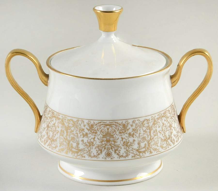 Georgian Court Sugar Bowl & Lid by Oxford (Div of Lenox)-1