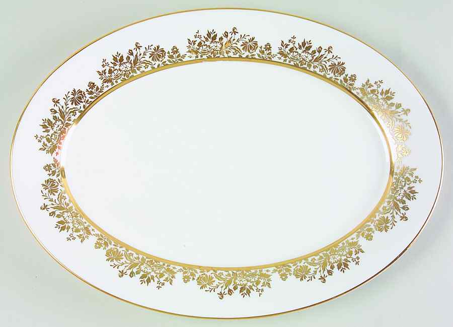 Golden Dawn 13" Oval Serving Platter by Oxford (Div of Lenox)-1