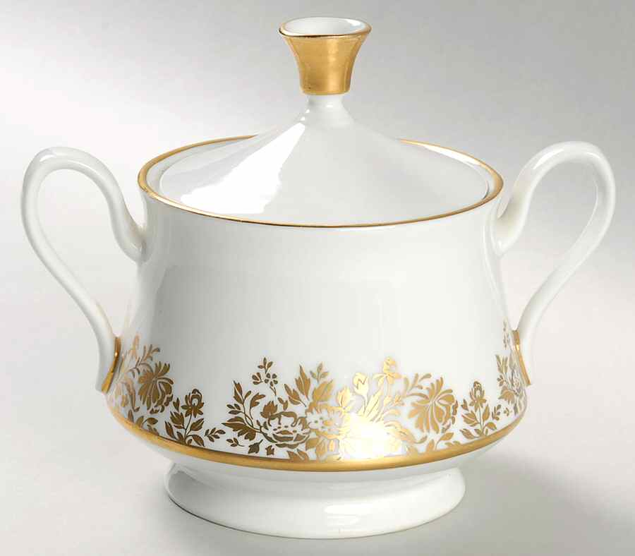 Golden Dawn Sugar Bowl & Lid by Oxford (Div of Lenox)-1