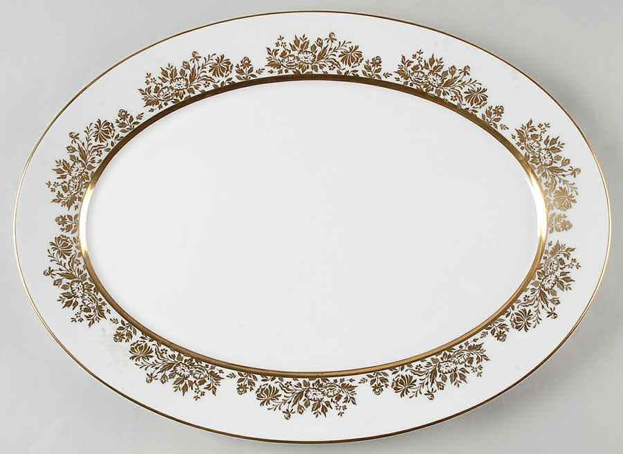 Golden Dawn 16" Oval Serving Platter by Oxford (Div of Lenox)-1