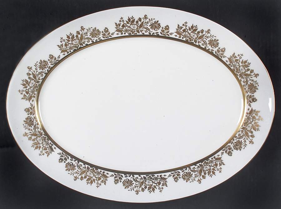 Golden Dawn 17" Oval Serving Platter by Oxford (Div of Lenox)-1