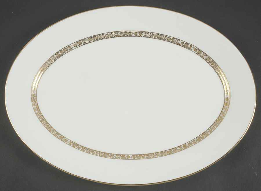 Golden Glen 16" Oval Serving Platter by Oxford (Div of Lenox)-1