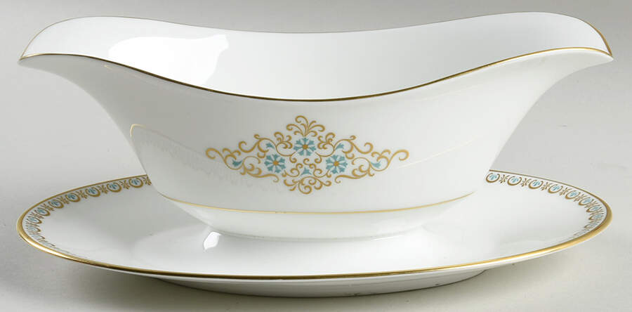 Hampshire Gravy Boat with Attached Underplate by Oxford (Div of Lenox)-1