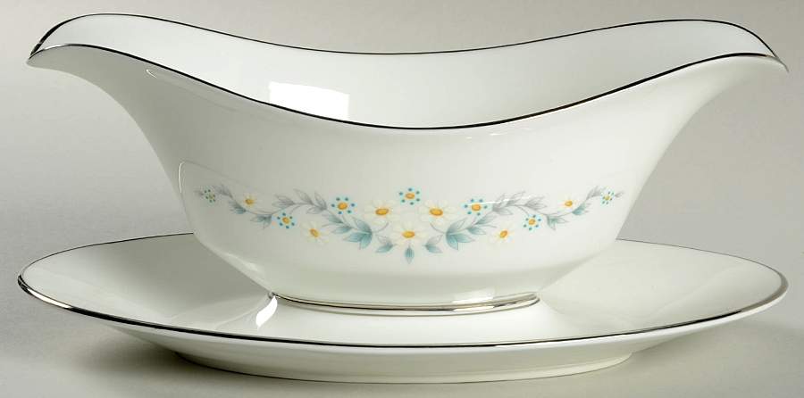Holyoke Gravy Boat with Attached Underplate by Oxford (Div of Lenox)-1