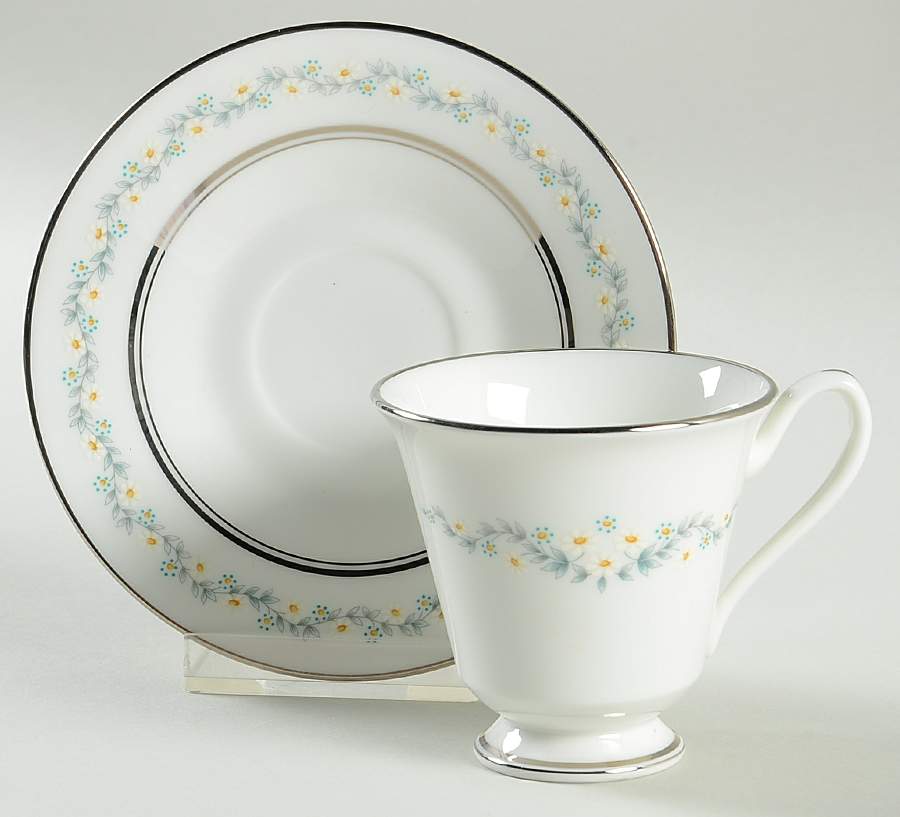 Holyoke Footed Demitasse Cup & Saucer Set by Oxford (Div of Lenox)-1