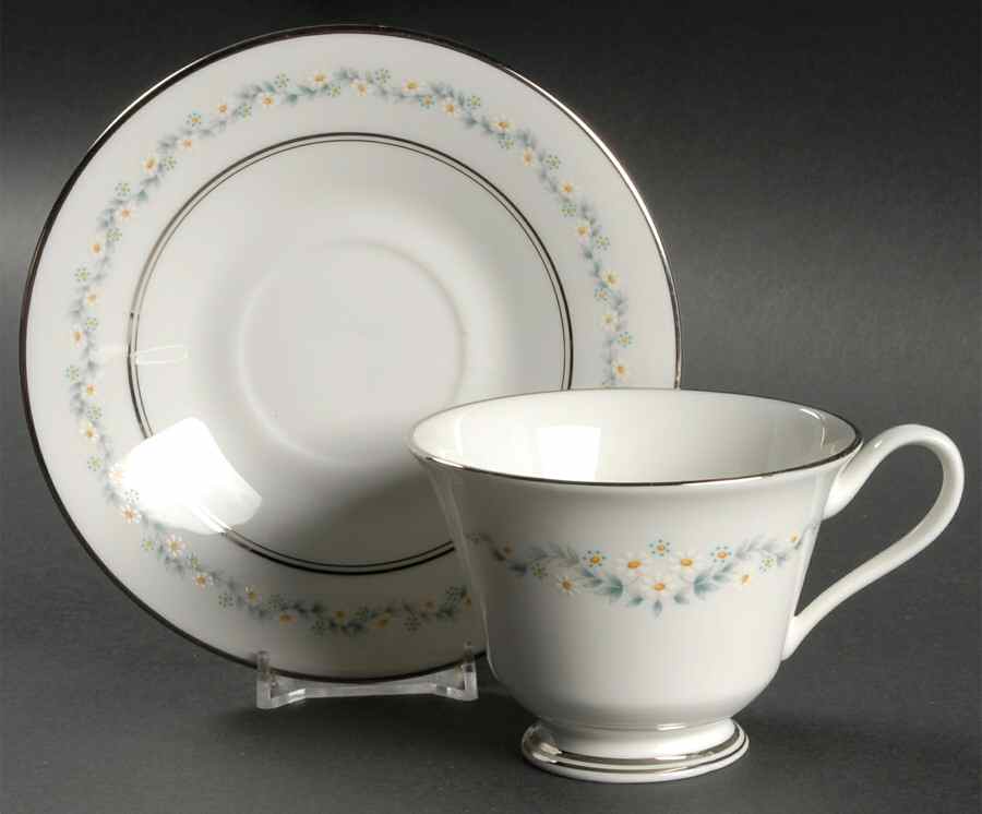 Holyoke Footed Cup & Saucer Set by Oxford (Div of Lenox)-1