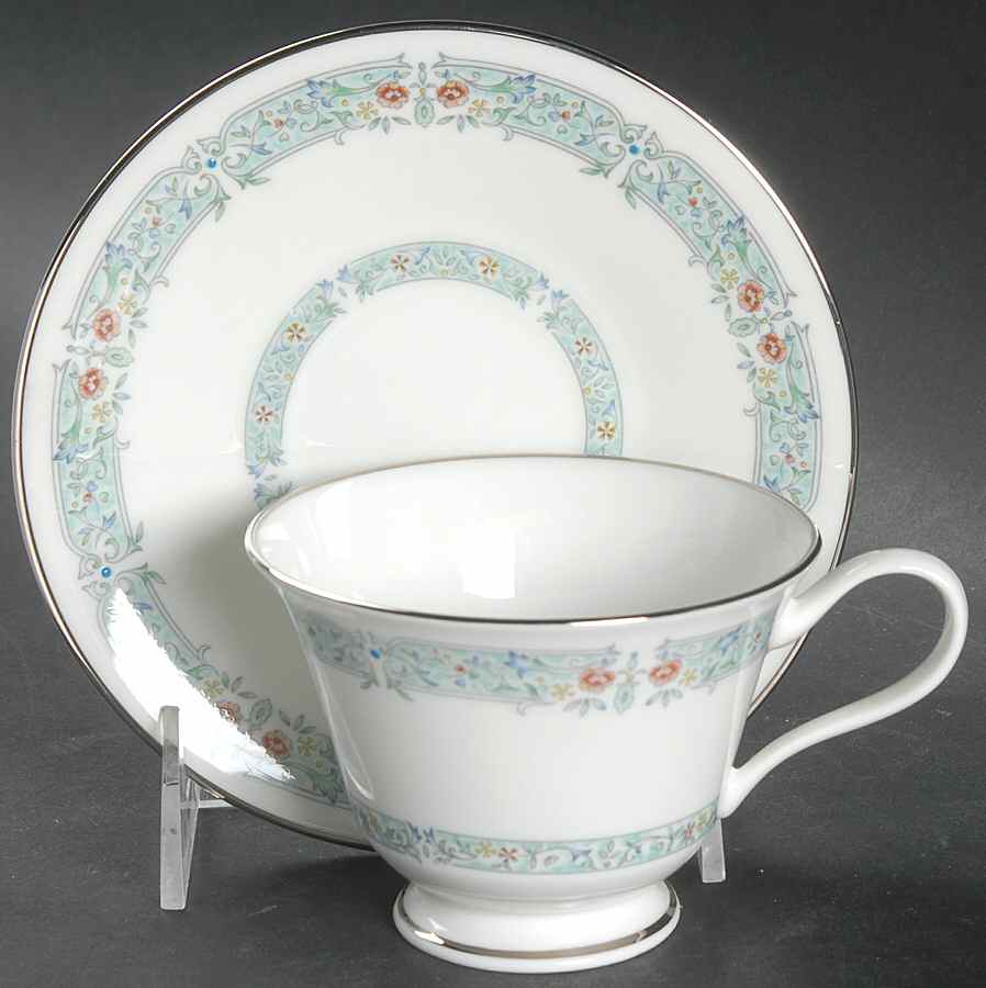 Lady Love Footed Cup & Saucer Set by Oxford (Div of Lenox)-1