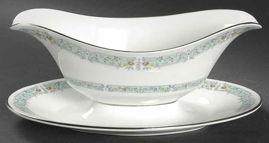 Lady Love Gravy Boat with Attached Underplate by Oxford (Div of Lenox)-1