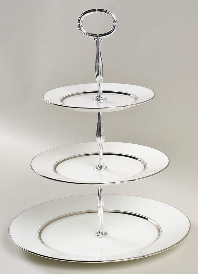 Lexington 13 7/8"-14 1/4" 3-Tiered Serving Tray(DP,SP,BB) HC by Oxford (Div of Lenox)-1