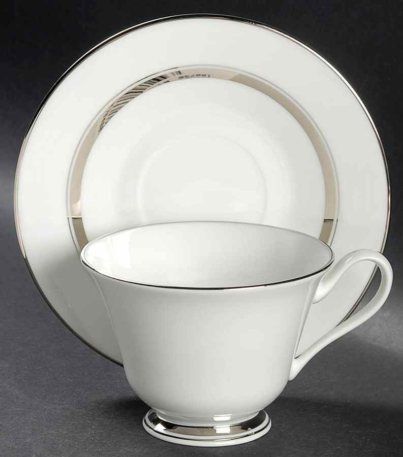 Lexington Footed Cup & Saucer Set by Oxford (Div of Lenox)-1