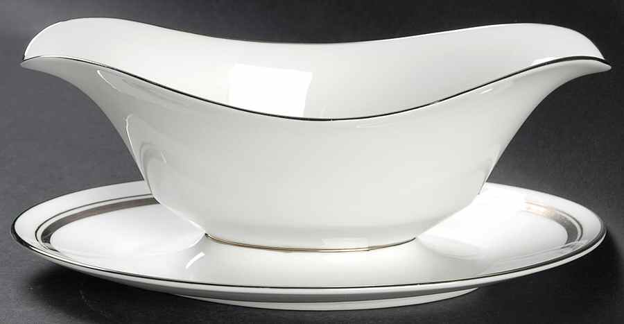 Lexington Gravy Boat with Attached Underplate by Oxford (Div of Lenox)-1