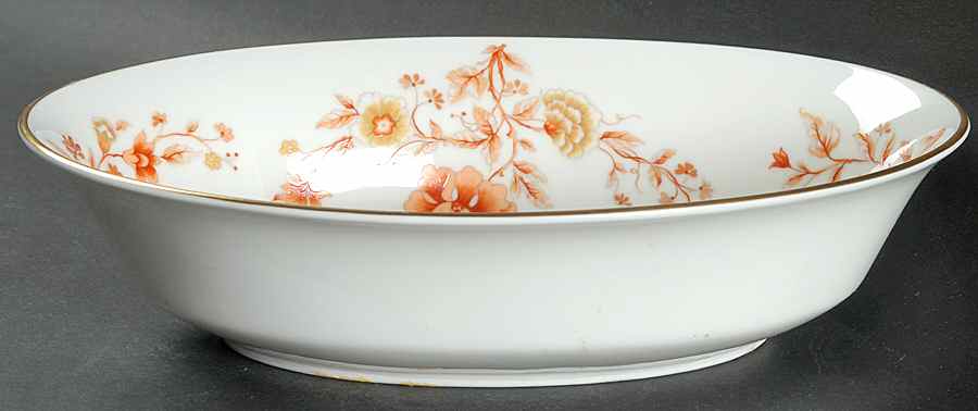 Lotus Garden 10" Oval Vegetable Bowl by Oxford (Div of Lenox)-1
