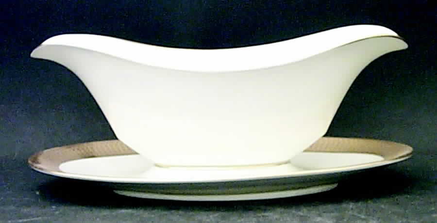 Maldon Gravy Boat with Attached Underplate by Oxford (Div of Lenox)-1