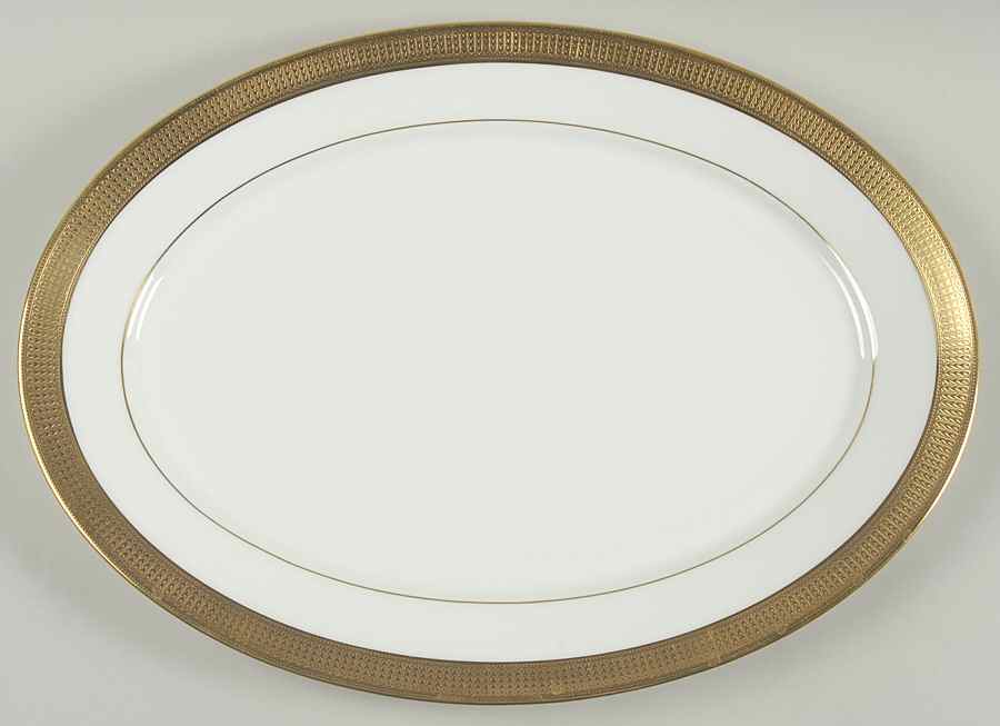 Maldon 16" Oval Serving Platter by Oxford (Div of Lenox)-1