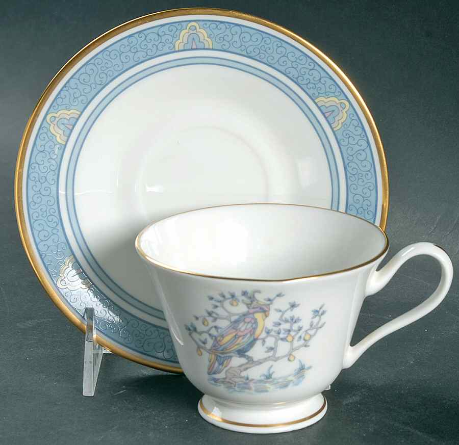 Malaysia Footed Cup & Saucer Set by Oxford (Div of Lenox)-1