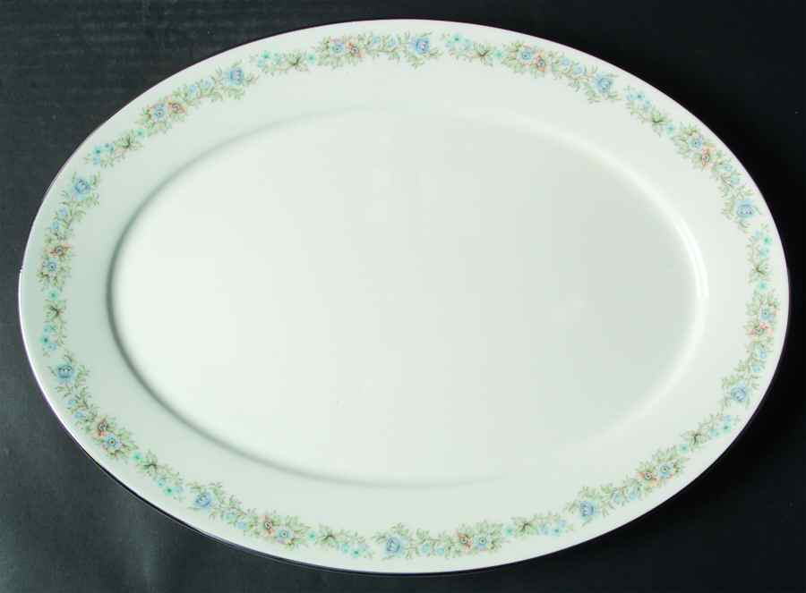 May Morn 16" Oval Serving Platter by Oxford (Div of Lenox)-1