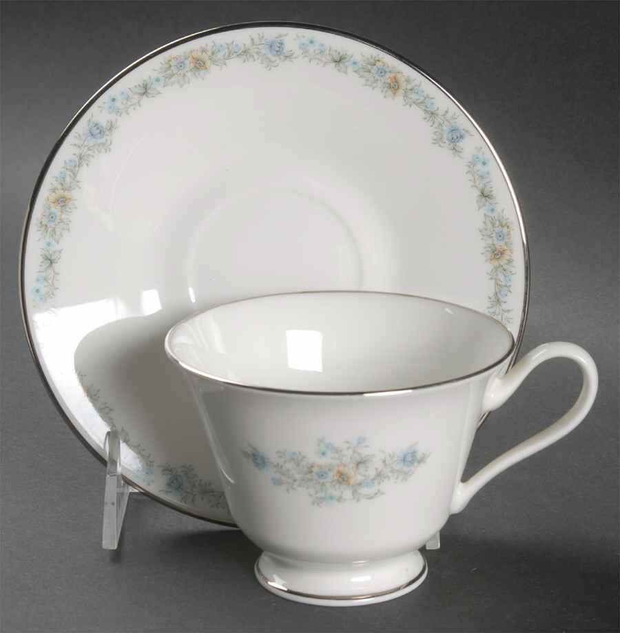 May Morn Footed Cup & Saucer Set by Oxford (Div of Lenox)-1